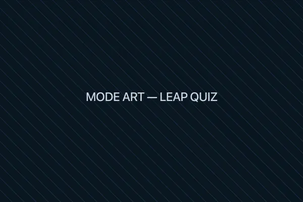 Leap Quiz mode — multiple choice ear training