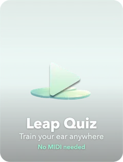 Leap Quiz mode — scored 20-question multiple choice ear training
